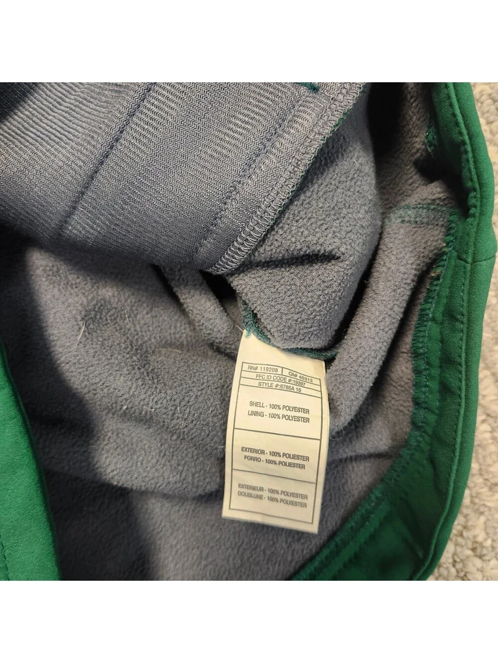 Adidas Jacket Green Full Zip Men's Size Small